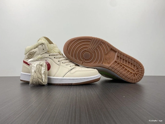 Jordan1 SunProtective 3701 Pearl White Fleece Mid DO2207- 1024